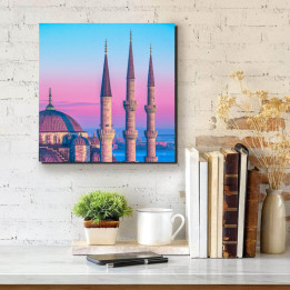 Ahmed szültán mecsetje hajnalban 2 -négyzet