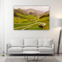 Zöld hegyi legelő Svájcban...