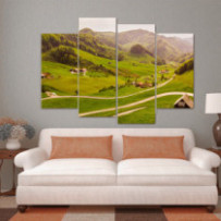 Zöld hegyi legelő Svájcban...