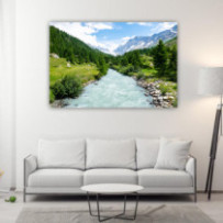 Erdei folyó Svájcban -...