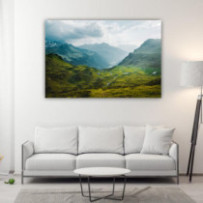 Borongós alpesi táj - téglalap