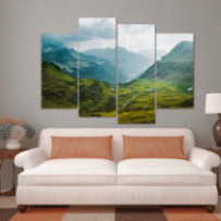 Borongós alpesi táj - 4 részes