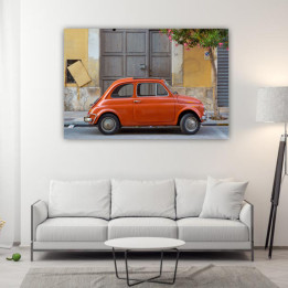 Fiat 500 Olaszország utcáján - téglalap