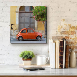 Fiat 500 Olaszország utcáján - négyzet