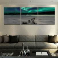 Sarki fény kutyás szánról -...