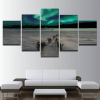 Sarki fény kutyás szánról -...