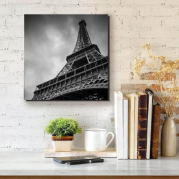 Eiffel-torony fekete-fehér - négyzet
