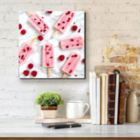 Málnás jégkrém - négyzet