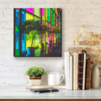 Színes üvegek - négyzet