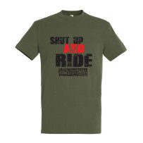 Shut up and ride - férfi póló