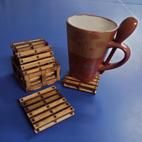 Raklap poháralátét, tartóval