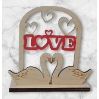 Szerelmes hattyúk dekoráció