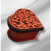 Szív alakú díszdoboz