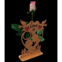 I LOVE U virágtartó